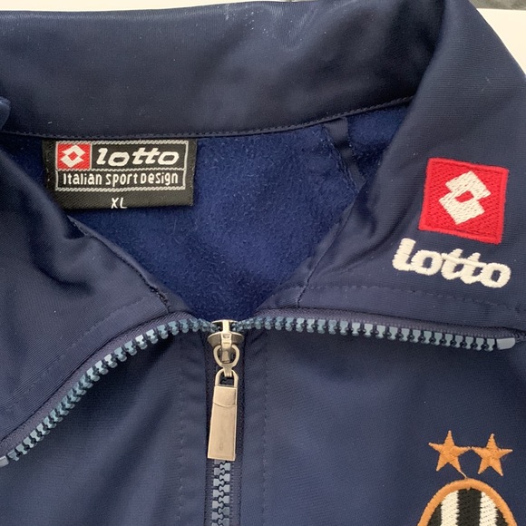 VINTAGE JACKET FC JUVENTUS LOTTO SOCCER CHAMPIONS LEAGUE TRACK - Picture 9 of 9